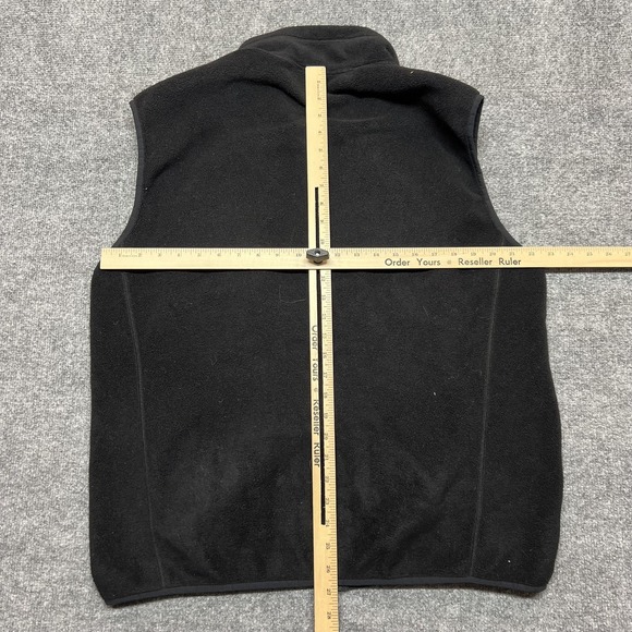 Patagonia Vest Mens XL Black Fleece Full Zip Pockets DGS Law Logo Hiking - Picture 7 of 9